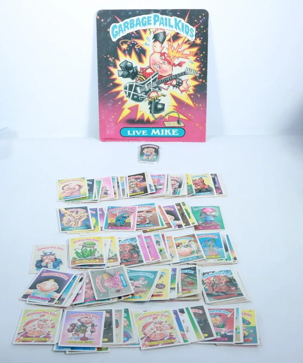 Vintage 1980s Garbage Pail Kids Stickers Lot of 110 Series 3 4 Folder Pin